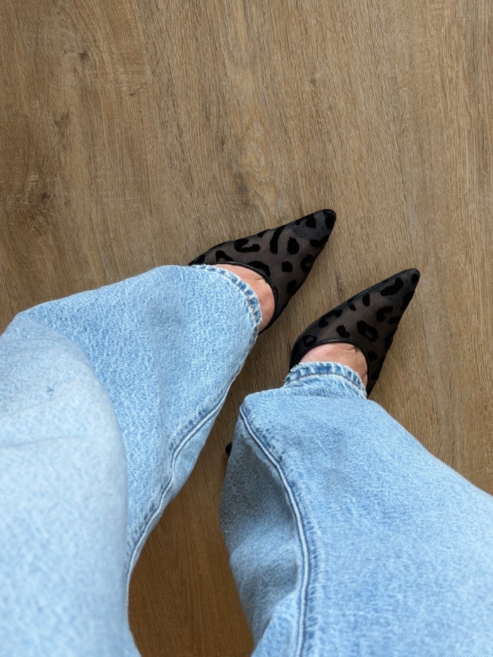 Vintage Manolo Blahnik black leopard mesh slingback, IT 39, approx. US 8.5–9 - Picture 6 of 12